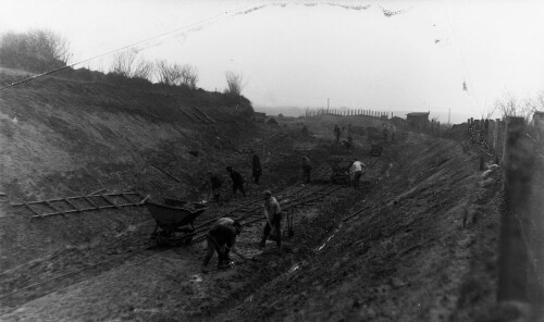 Kiel 1923 unbekannt Bau der Bahnstrecke Neuwittenbek Schusterkrug der Kleinbahn Neuwittenbek Vossbro