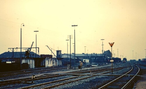 Flensburg 1966 Bahnhof Lokschuppen