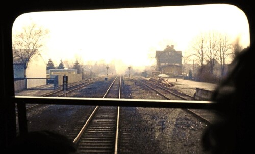 Fockbek Bahnhof Bahnstrecke Stilllegung Rendsburg Husum letzte Fahrt 1974 ET 515 815 (2)