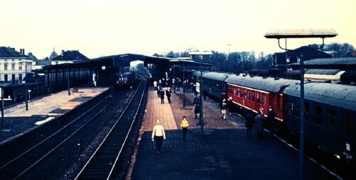 Rendsburg 1972 Bahnof Dmapfzug Sonderfahrt (2)