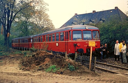 Rendsburg Bahnhof Bahnstrecke Stilllegung Rendsburg Husum letzte Fahrt 1974 ET 515 815 (1)