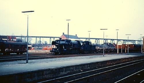 Rendsburg Bahnhof Hochbrücke Dampflok BR 050 Nord Ostsee Kanal 1969 (0)