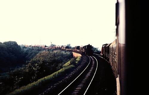 Rendsburg Bahnhof Hochbrücke Dampflok BR 050 Nord Ostsee Kanal 1969 (5)