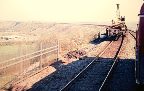 Rendsburg Bahnhof Hochbrücke Dampflok BR BR211 V100 Nord Ostsee Kanal 1974