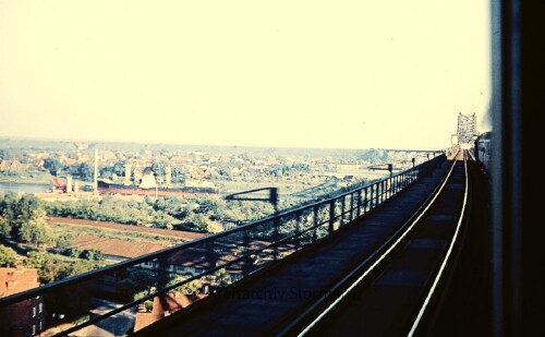 Rendsburg Bahnhof j Hochbrücke Dampflok BR 001 Nord Ostsee Kanal 1986 (2)