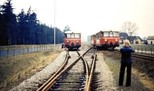 Schnelsen 1975 Norderstedt Bahnhof 1975 MAN Triebwagen Scvhienenbus