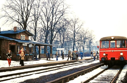 MAN Triebwagen Handeloh Bahnhof 1979