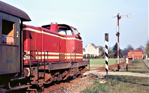 MAK Diesellok Bad Iburg Bahnhof 1974