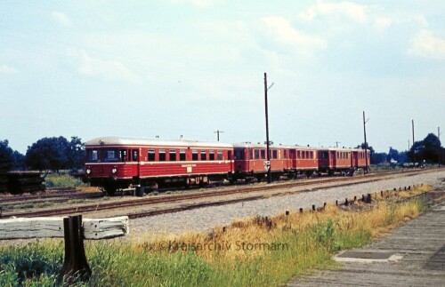 Worpswede Bahnhof 1974 VT 135,BOE VT 170,DB VT 151 104,DR VT 137 116
