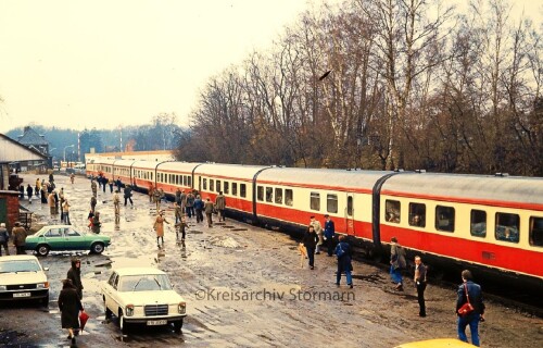 Harsefeld Bahnhof 1979 VT 11.5 BR 601 IC von Bremen, Eisenbahnmuseum Besuch (3)