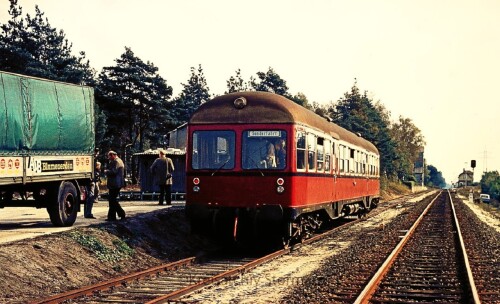 Lührsbockel Bahnhof 1976 MAK Triebwagen (1)