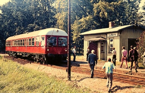 Luttern Bahnhof Haltestelle 1974 MAK Triebwagen (1)