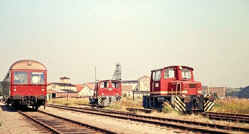 Mariaglück Bahnhof MAK Triebwagen Kali und Salz AG Werkslok 1974 (2)