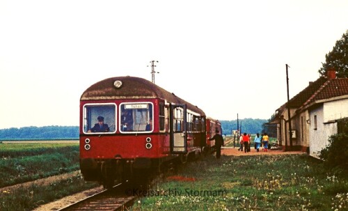 1974 Zasenbek Bahnhof Haltestelle MAK Triebwagen