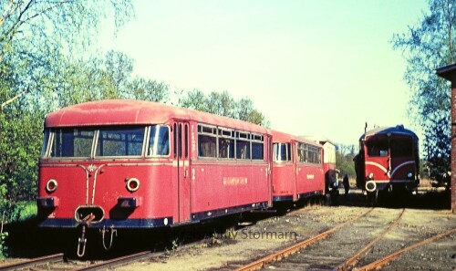 1974 Harsefeld Bahnhof VT 95 Schienenbus Prototyp Wumag VT 66.9 a (2)