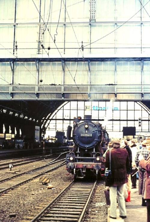 1975 Bremen Hbf Bahnhof Hauptbahnhof BR 051 654 2 Sonderzug Hannover Leerte Bremen Osnabrück (1)