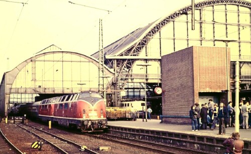 1984 Bremen Hbf Bahnhof Hauptbahnhof V200 BR 220 Doppelspann Sonderfahrt