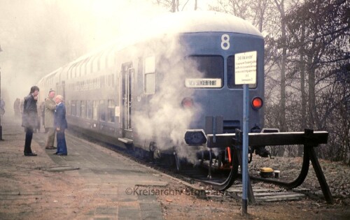 1981 Lüneburg Bahnhof MAK D 800 DB DoSto Doppelstockwagen DAB 50 LBE (0i)