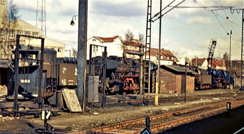 1973 Uelzen Bahnhof BW Bekohlung Schneefrähse