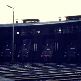 Emden-Bahnhof-1975-BW-Dampflokomotiven-Drehscheibe-Lokschuppen-BR-2