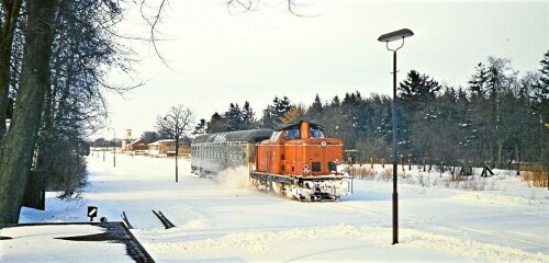 Trittau Bahnhof 1969 BR 212 Silberling Nahverkehrszug Umsetzen (4)