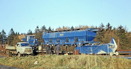 1967 Trittau Bahnhof Verladestraße Rangieren DB Dreschmaschine (2)