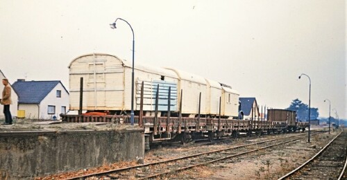 1967 Trittau Bahnhof Verladestraße Rangieren DB Zirkuswagen