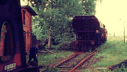 1970 Trittau Bahnhof Köf 3 BR 323 beim Rangieren (2)