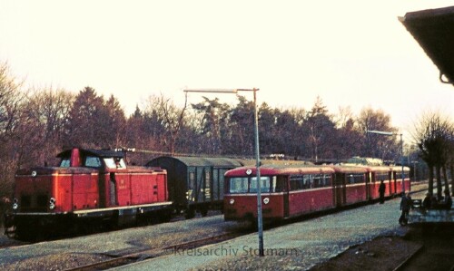 1974 Trittau Bahnhof BR 212 Schwertransport DB Transformator (2)