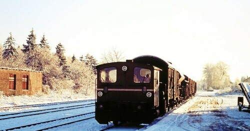 1974 Trittau Bahnhof Rangieren Gleise Schienen Winter (0)