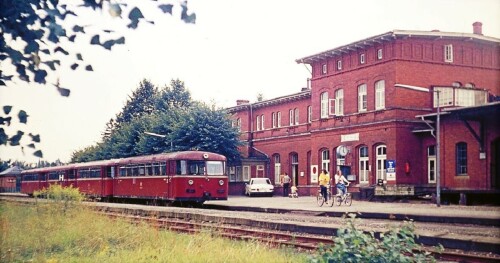1974 Trittau Bahnhof VT 98 VT 698 798 Schienenbus DB Deutsche Bundesbahn