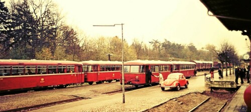 1975 Stadtfest Volksfest Trittau Bahnhof Schienenbus VT 698 798 (1)