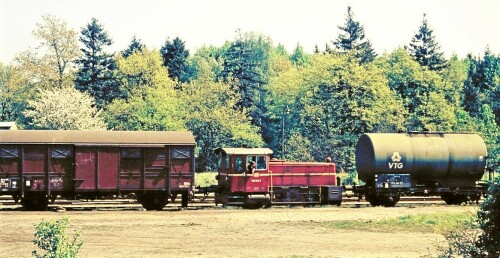 1976 Trittau Bahnhof Rangierarbeiten BR 323 Köf III (1)