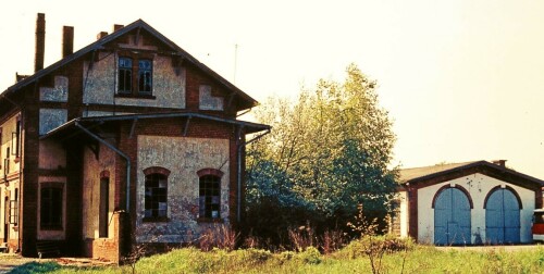 1977 Abriß Abriss Kreisbahn Stormarn Bahnhof Trittau Lokschuppen (1)