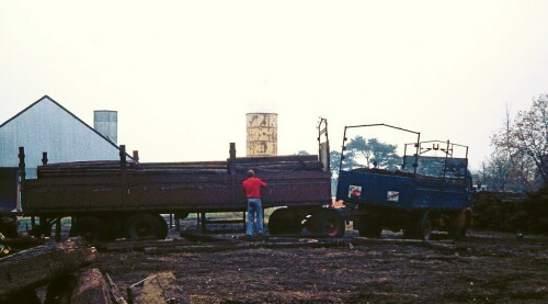 1977 Trittau Gleisrückbau DB Streckenteilstilllegung arbeiten und Schotteraufarbeitung (7)