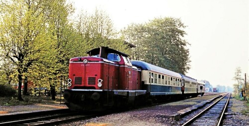 1979 Trittau Bahnhof Sonderzug BR 212 027 UIC ozeanblau beige (4)