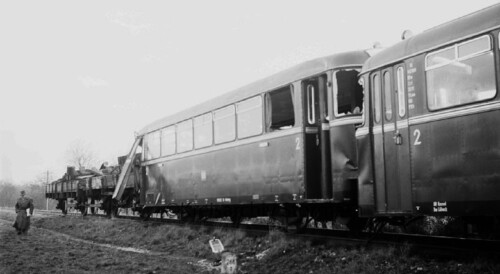 Dwerkathen Bahnhof Haltestelle 1958 Eisenbahnunfall mit einem Toten Schienenbus VT98 (4)