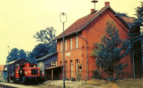 Dwerkathen Bahnhof Haltestelle 1969 Köf 3 BR 323