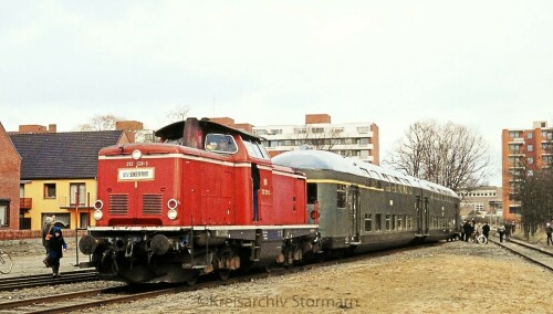 Glinde Bahnhof 980 Südstormasche Kreisbahn Südstormarner Sonderzug nach Glinde BR 212 LBE Dosto BR 2