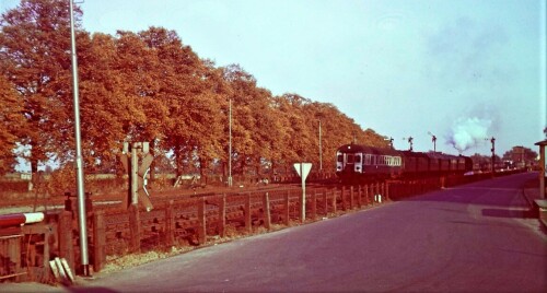 Schwarzenbek Bahnhof 1965 Nahverkehr Silberling Umbauwagen BR078 Dampflok (1)