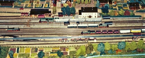 Schwarzenbek Bahnhof Modell Spur N Epoche 1 preußische Staatsbahn (1)