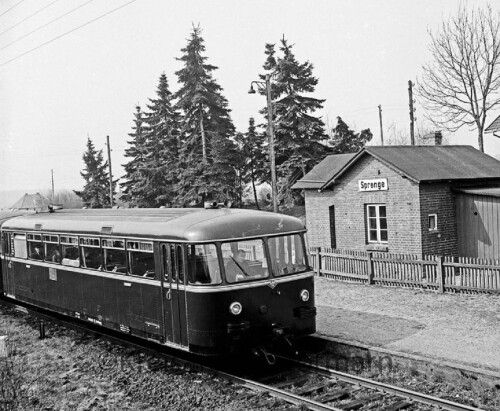 Sprenge Bahnhof Haltestelle 1958 Schienenbus VT98