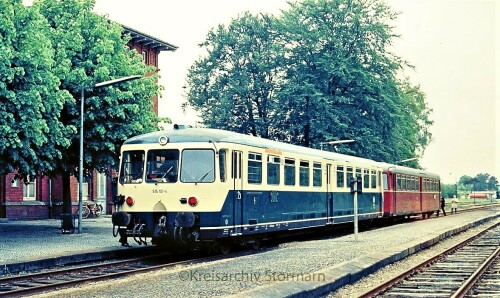 Trittau Bahnhof 1976 ET 515 ET 815 Personenverkehr Nahverkehr Zug nach Bad Oldesloe und Schwarzenbek