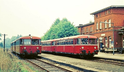 Trittau Bahnhof 1976 Schienenbus VT 98 BR 698 BR 798 (7)