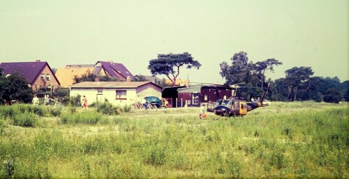 Trittau Bahnhof 1984 Hubschrauber Landung Notrettung Bundeswehr