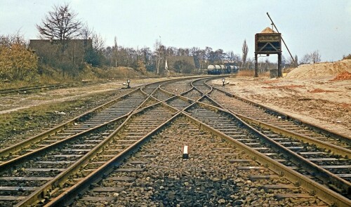 glinde Gleisanlagen 1967 Gbf Hosenträgerweiche Kreuzung