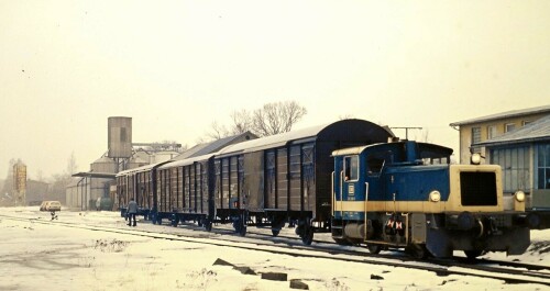 trittau Bhnhof 1981 letzter Güterverkehr Köf 3 BR 323 BR 333 ozeanblau beige letze Fahrt (6)