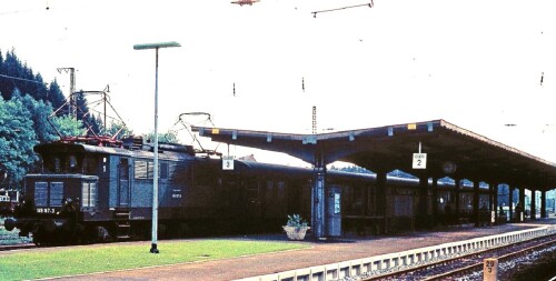 BR145 167 E45 Bahnhof Neustadt Schwarzwald E Lok DB Deutsche Bundesbahn 1974