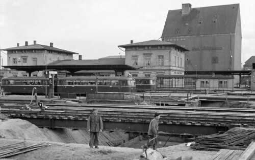 Bad Oldesloe Bahnhof 1963 Bau Fußgängerunterführung (1)