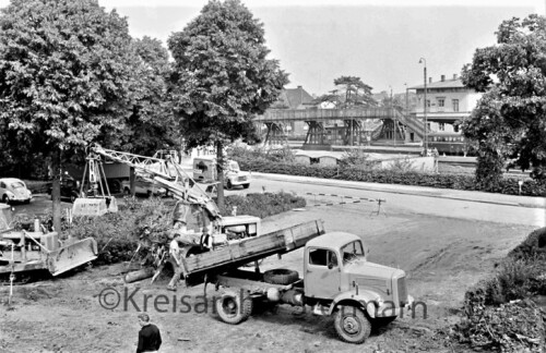 Bad Oldesloe Bahnhof 1963 Bau Fußgängerunterführung (2)